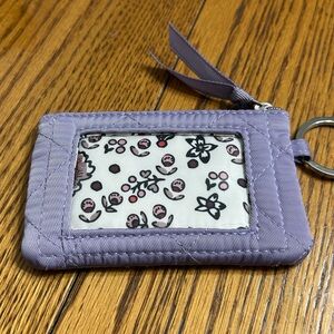 Vera Bradley Performance Twill Small Coin Purse Color: Lavender Like New